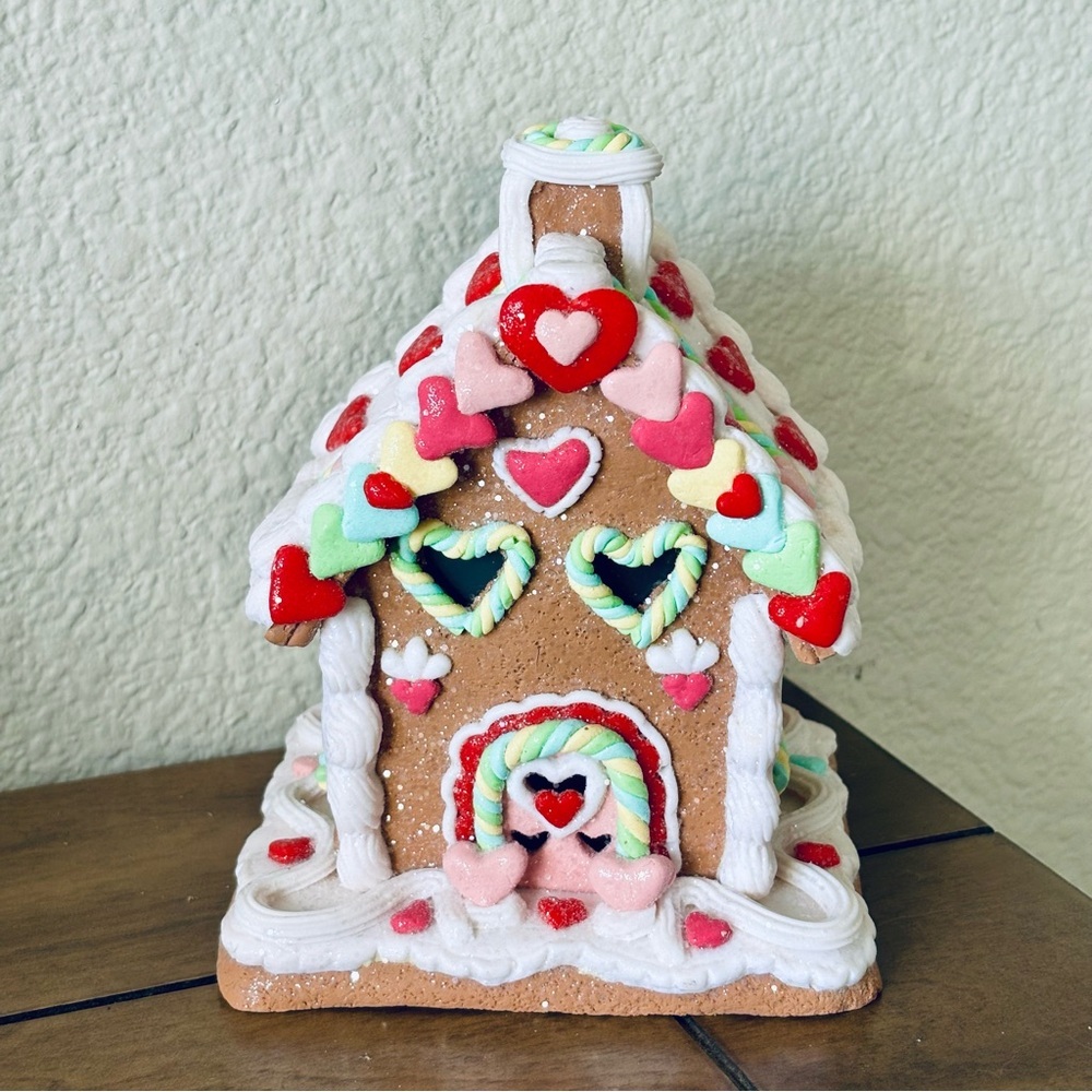 Gingerbread‎ HOLIDAY House Hearts Love Valentines Day Christmas Decor NEW